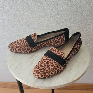 Vince Camuto Brown Leopard Print Flats with Black Trim Size 11M/41